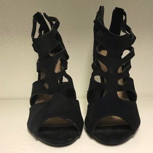 Black cage heels